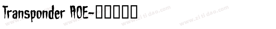 Transponder AOE字体转换